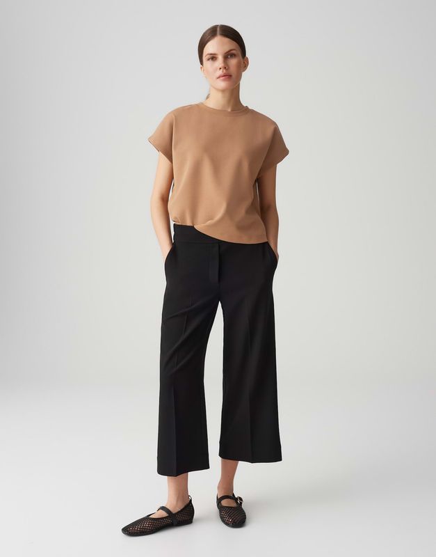 GANNE Loose Sweatshirt aus Cotton Modalmix golden oak OPUS