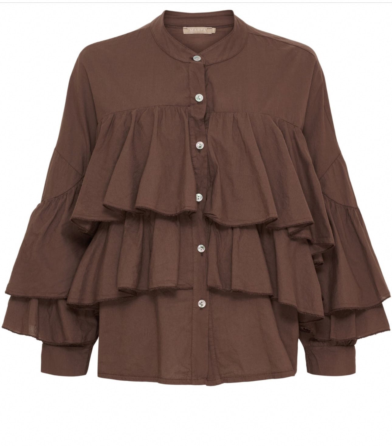 DEBBIE Volantbluse moro braun MARTA DU CHATEAU