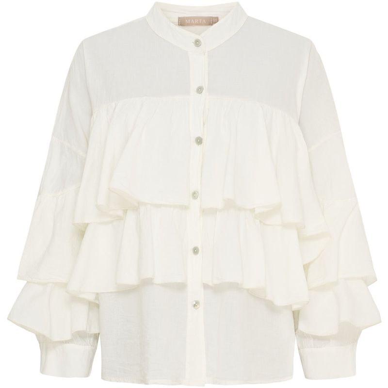 DEBBIE Volantbluse offwhite MARTA DU CHATEAU