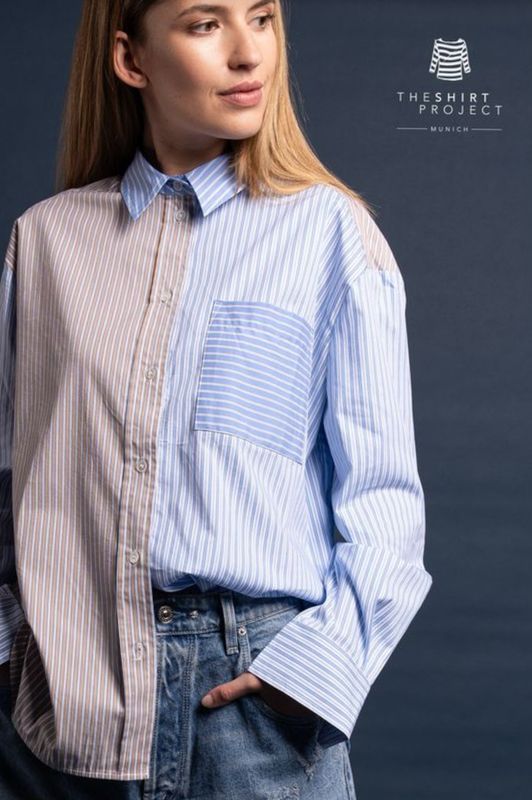 50979/5 Blusenhemd stripe blau braunTHE SHIRT PROJEKT 50979/5 Blusenhemd stripe blau braunTHE SHIRT PROJEKT
