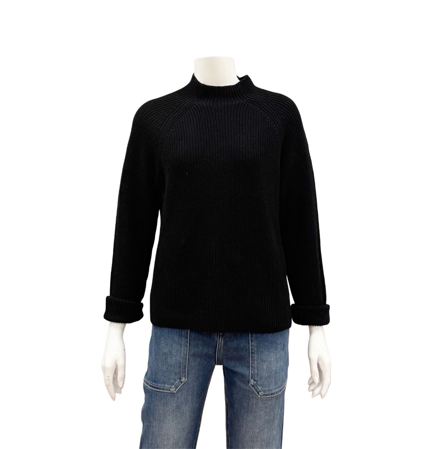 SLK20-8826 Mockneck BW Pullover black BLOOMINGS