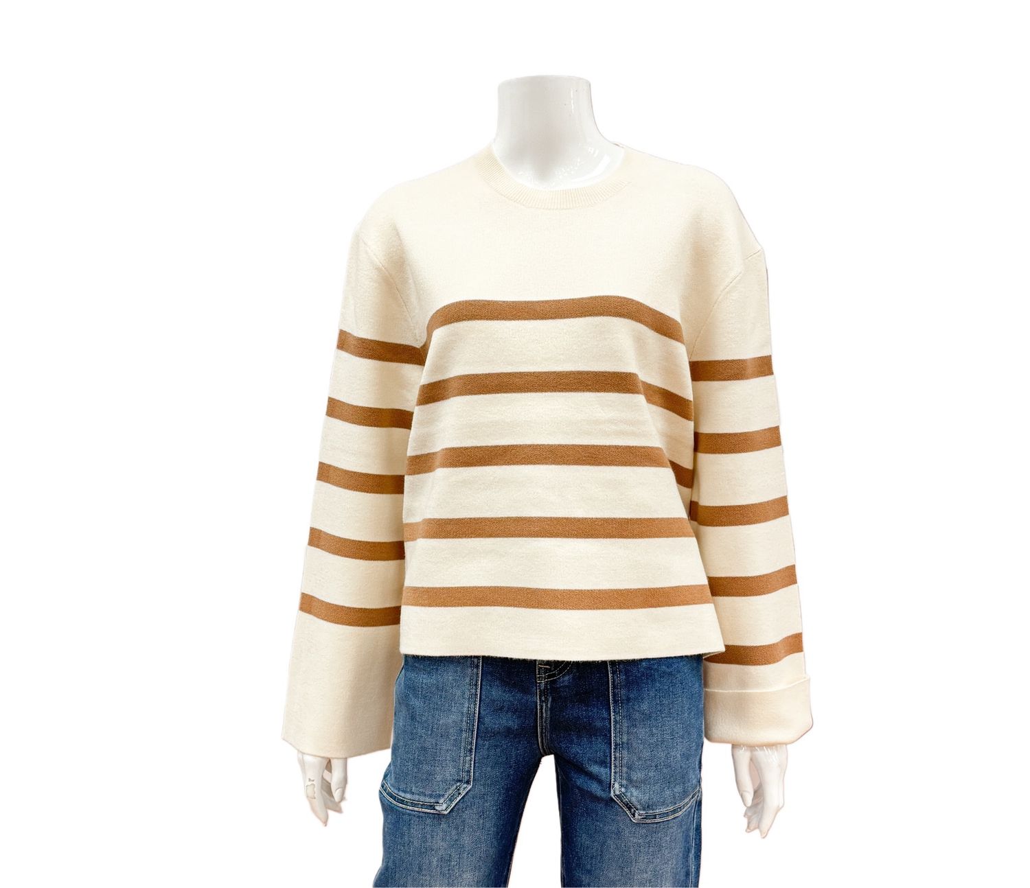 51019/5 Pullover offwhite camel THE SHIRT PROJECT