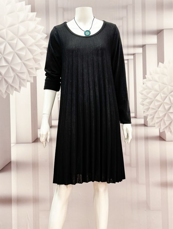 JASMIN Kleid mit Plisseefalten black MARTA DU CHATEAU