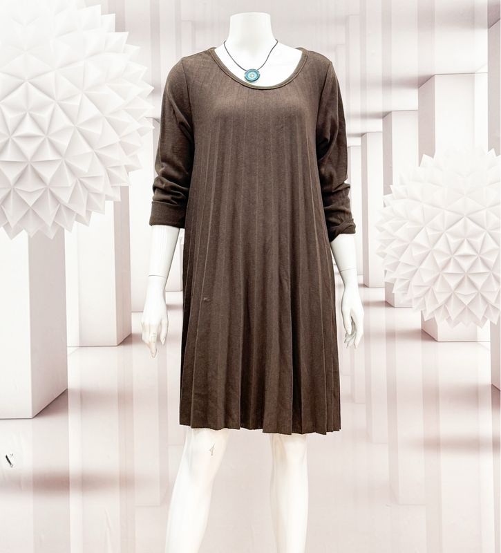 JASMIN Kleid mit Plisseefalten moro braun MARTA DU CHATEAU