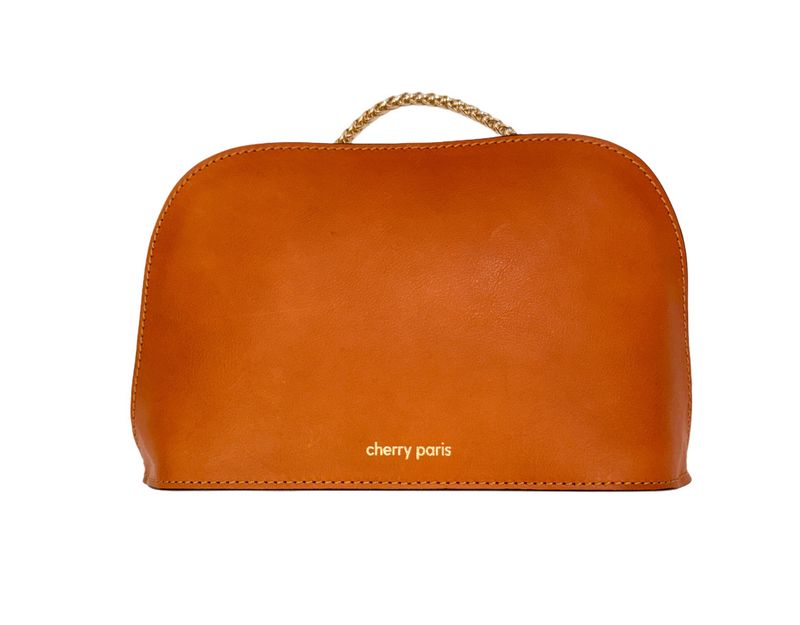 DEBORAH Lederbag orange-camel ITALIEN