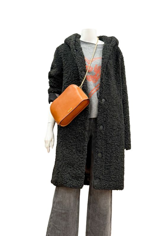 LEONIE Puschelmantel deep iron RINO&PELLE