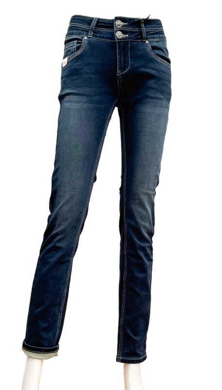 57 Tamara 30829 Slim Five Pocket Jeans dark blue BLUE MONKEY