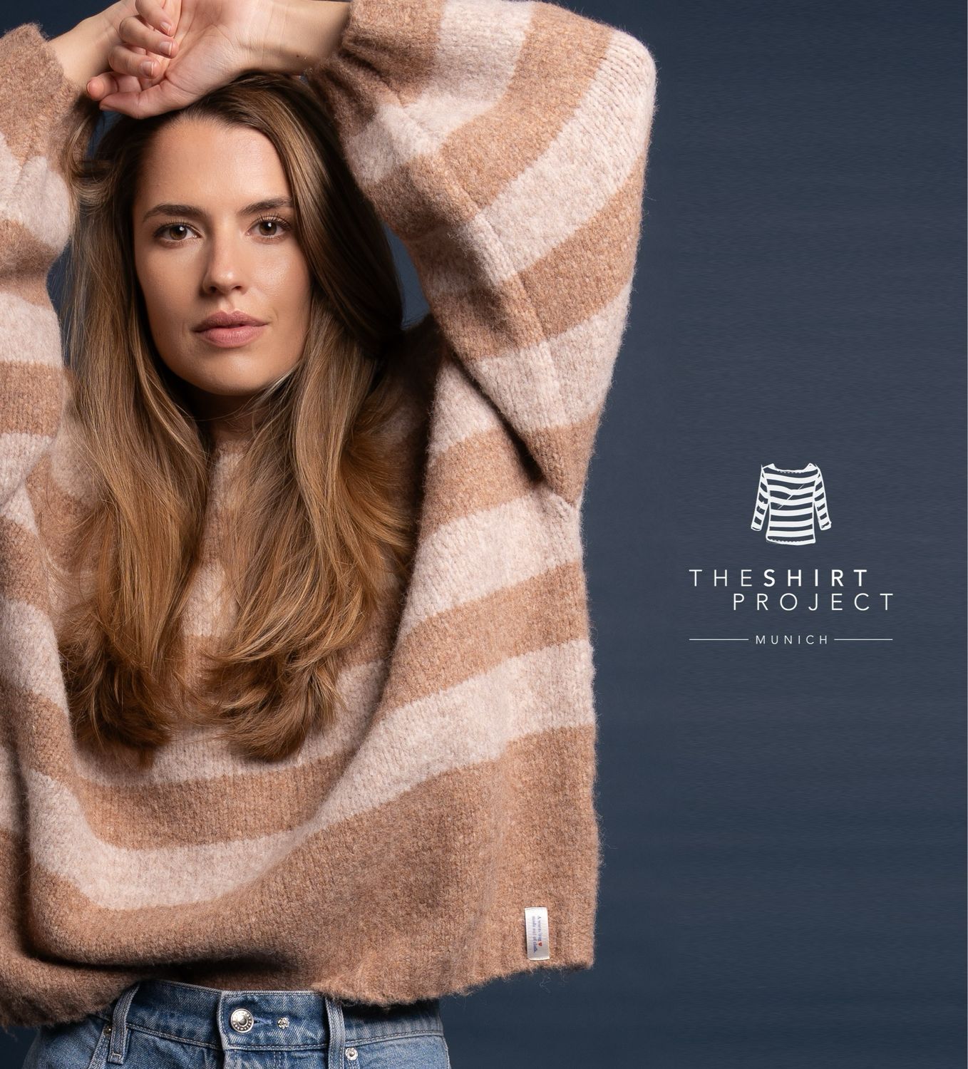 51044/5 Kuscheliger Oversize Pullover caramel sand THE SHIRT PROJECT