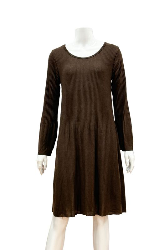 Sally morobraun süßes Kleid aus Strick Wirkware MARTA DU CHATEAU Sally morobraun süßes Kleid aus Strick Wirkware MARTA DU CHATEAU