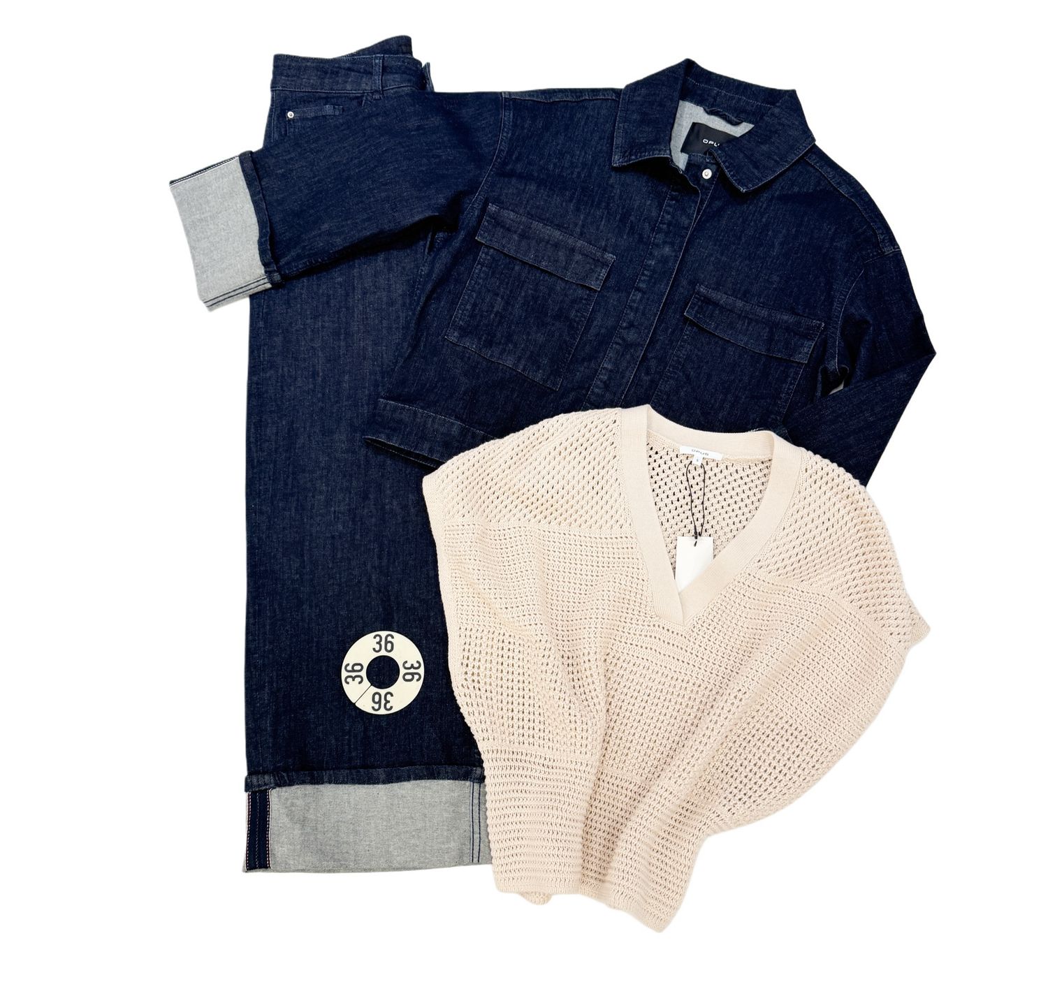 OPUS BOX Gr.36/2 Jeansjacke, Jeans, Pullunder- Preis 150€-Wert über 210€-Paypal- keine Retoure