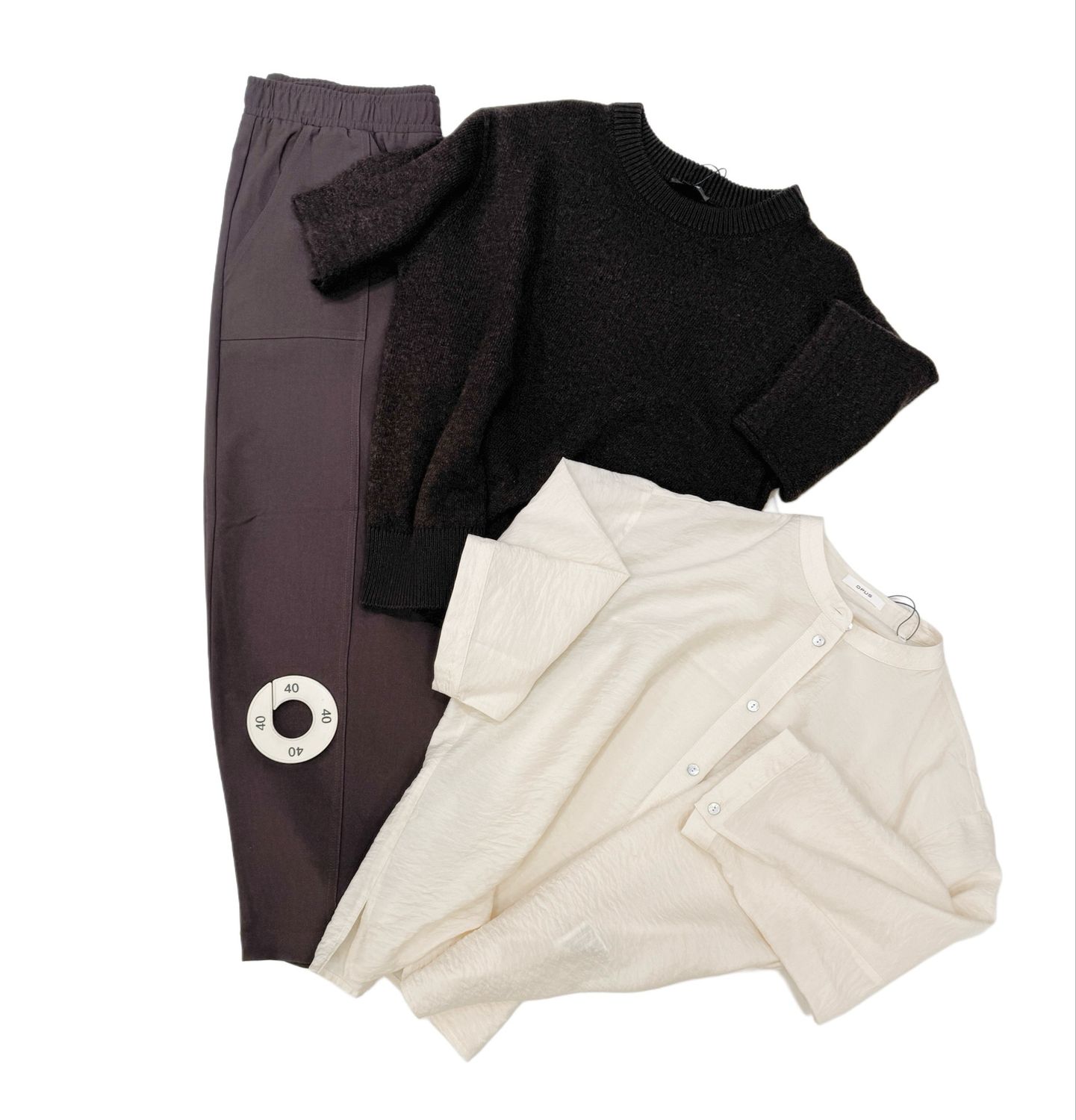 OPUS BOX Gr.40/1 Pullover choco, Hose choco, Bluse ecru- Preis 150€ Wert über 210€ - Paypal- keine Retoure
