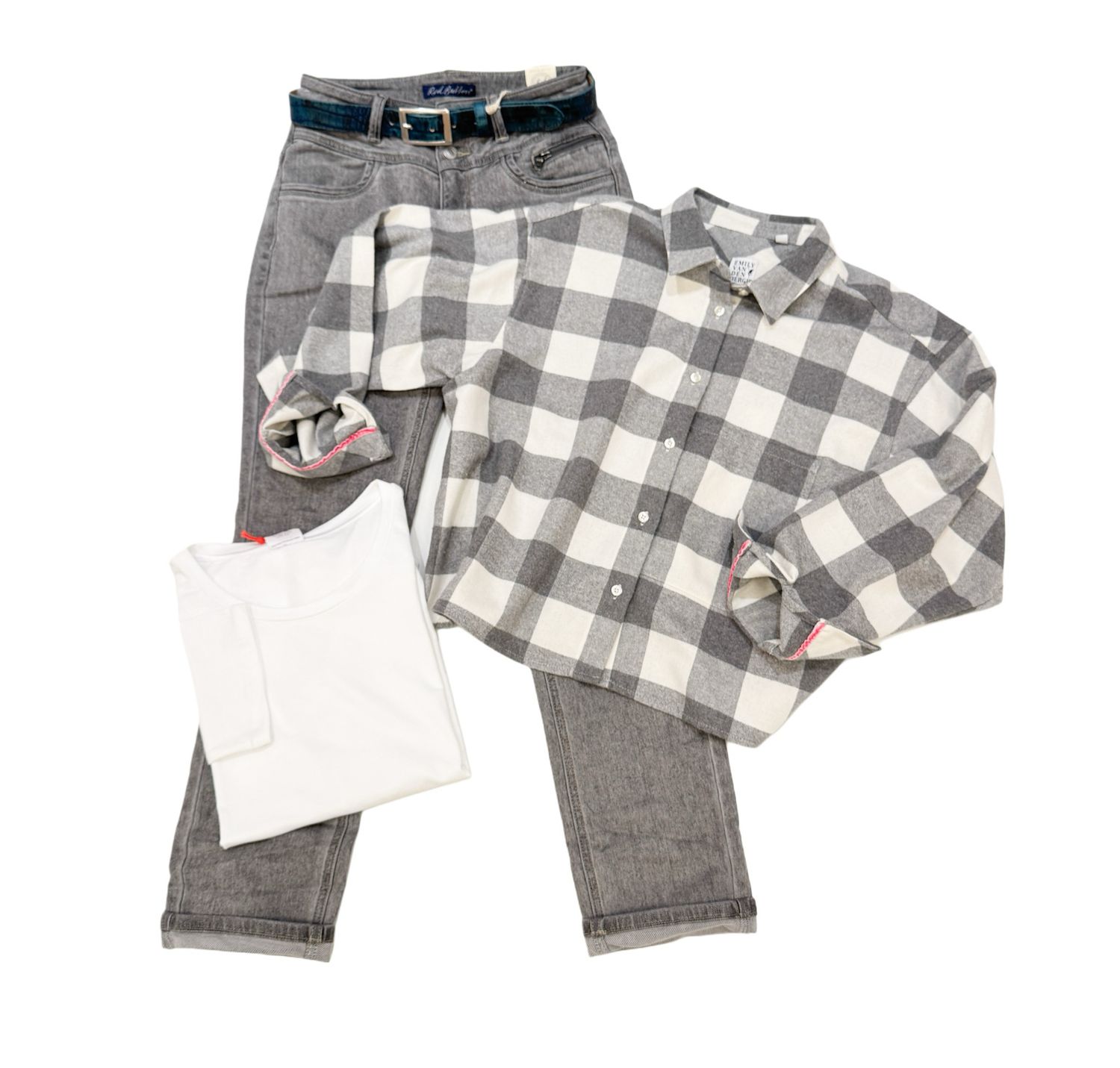 8648-157330 Kuschel Flanellbluse grey milk EMILY VAN DEN BERGH