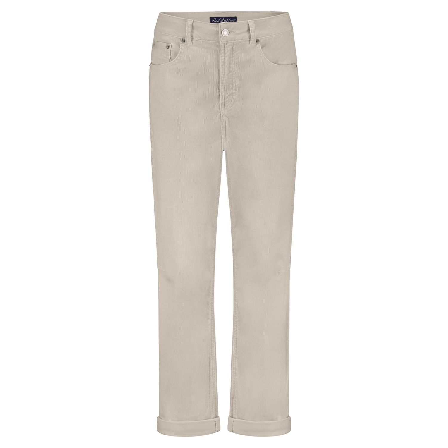 SRB4656 Caitlin Feincord stone- barrel legs RED BUTTON - eine Größe kleiner kaufen