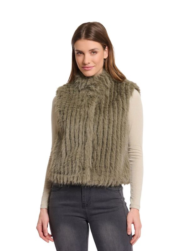 DAVA Kunstfellweste khaki RINO&PELLE DAVA Kunstfellweste khaki RINO&PELLE