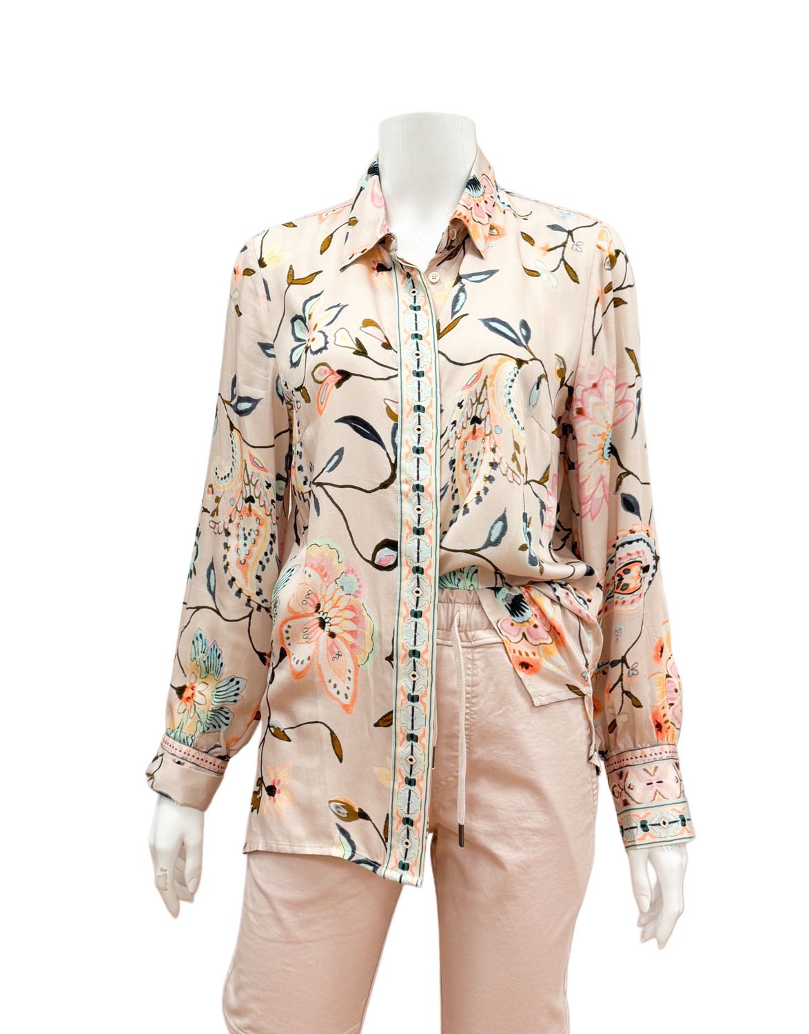 8636-157141-890 Viscosebluse vintage rose gemustert EMILY VAN DEN BERGH