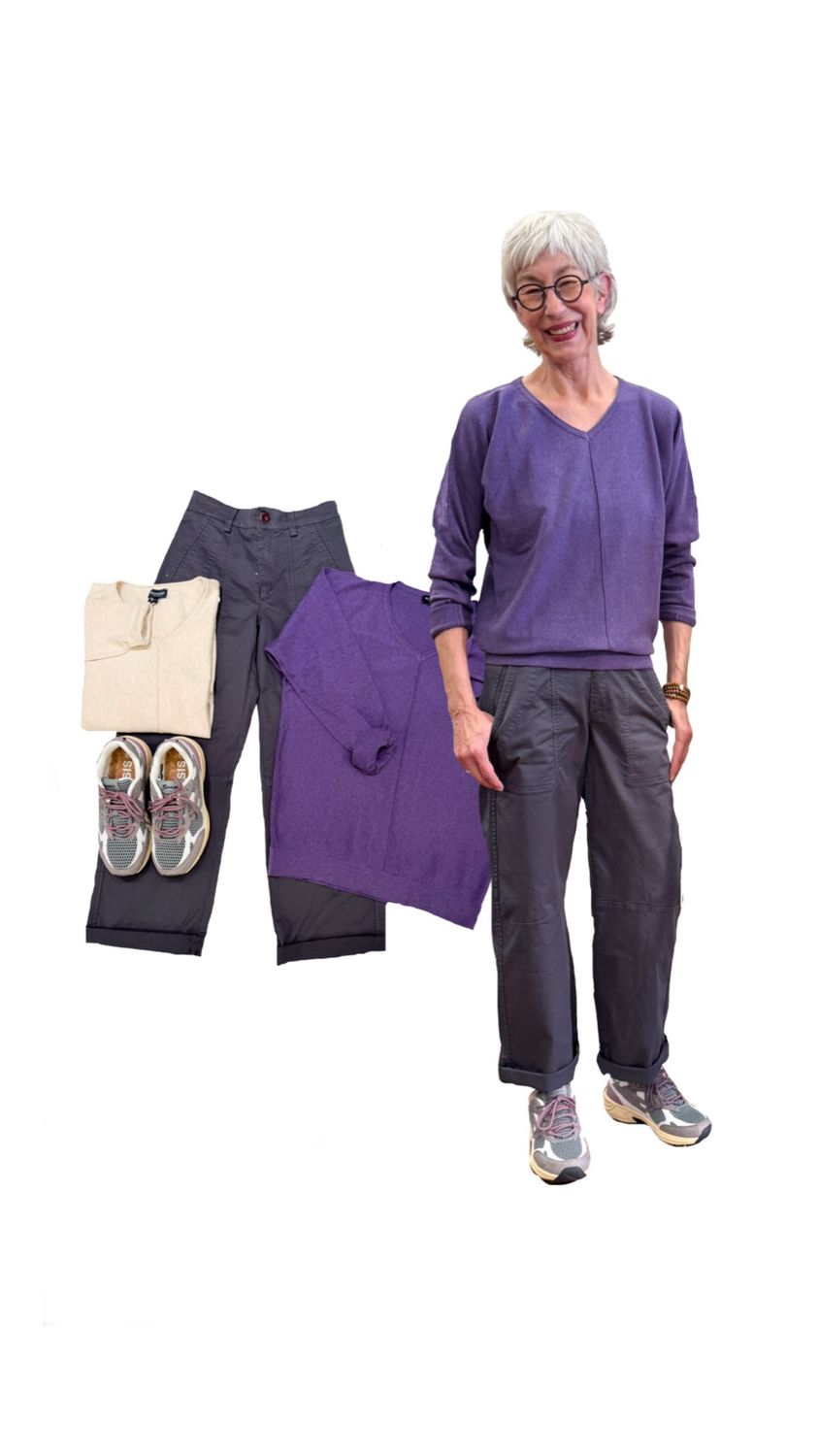 SLK20-8792 purple melange BW Pullover BLOOMINGS