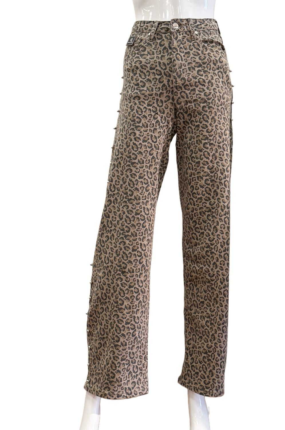 Leo Barrel Jeans mit Seitenperlen und Totenkopfemblem FRANKREICH Blue Monkey und andere