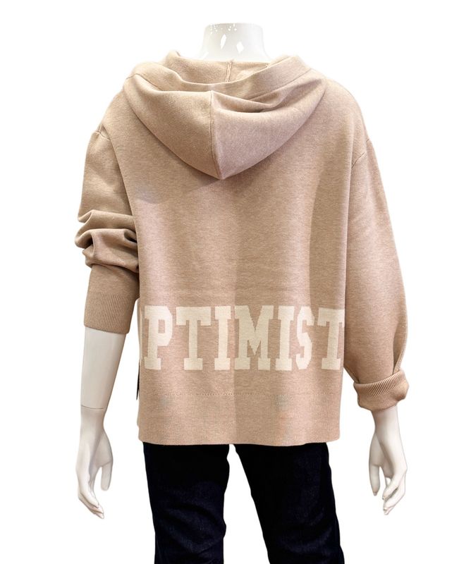 Strickhoodie " OPTIMIST" sand ecru THE SHIRT PROJECT
