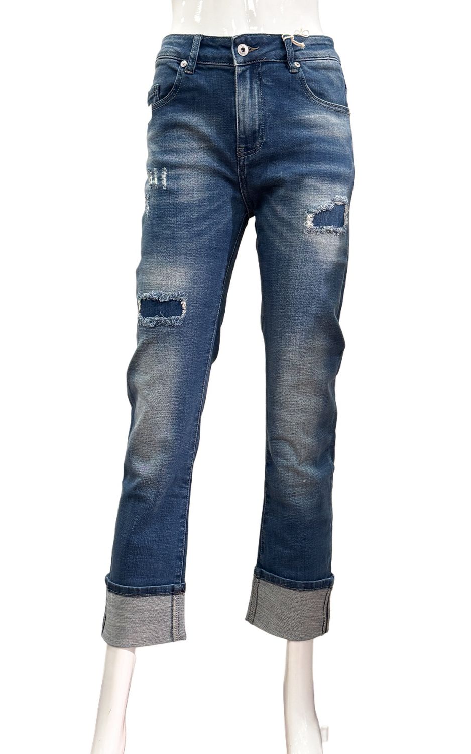 57 Beke 11577 blue denim Destroyed Relax fit Jeans BLUE MONKEY- fällt gut aus
