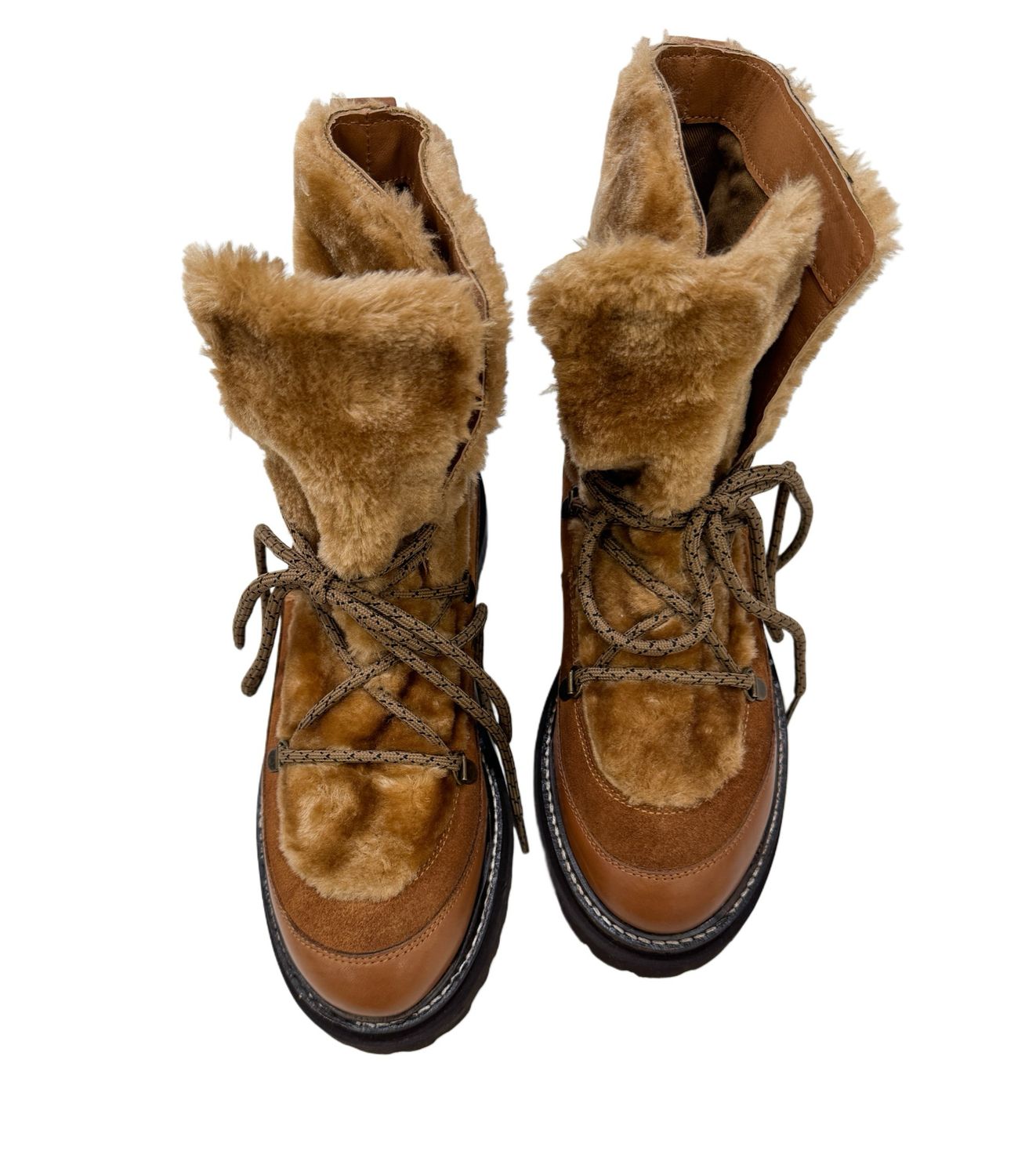 439285 camel Winterstiefel mit Fellchen WHITE STUFF - eine Größe kleiner bestellen