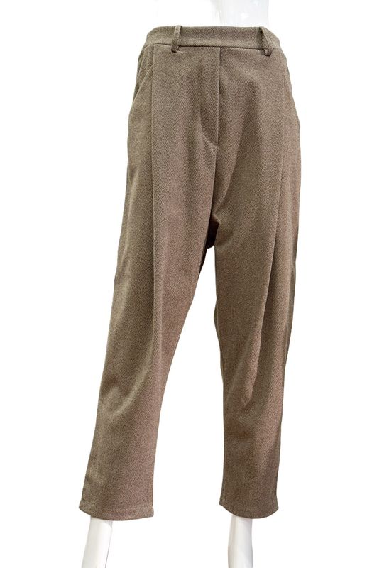 Ember Jogstylhose mit tiefem Schritt Fischgrätmuster MARTA DU CHATEAU