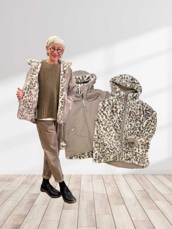 INES taupe leo Wendejacke RINO&PELLE