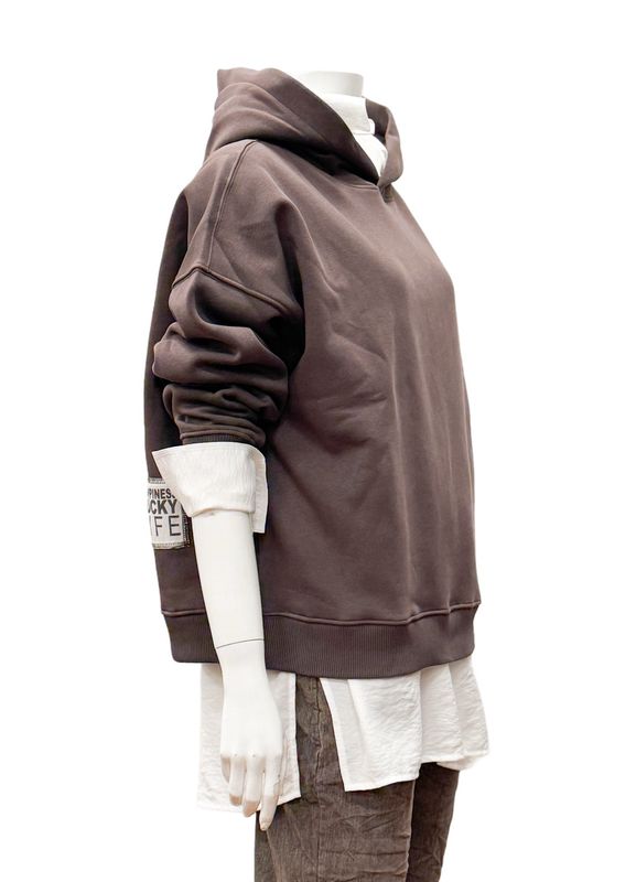 51192 Hoodie leicht oversized chocolate THE SHIRT PROJECT