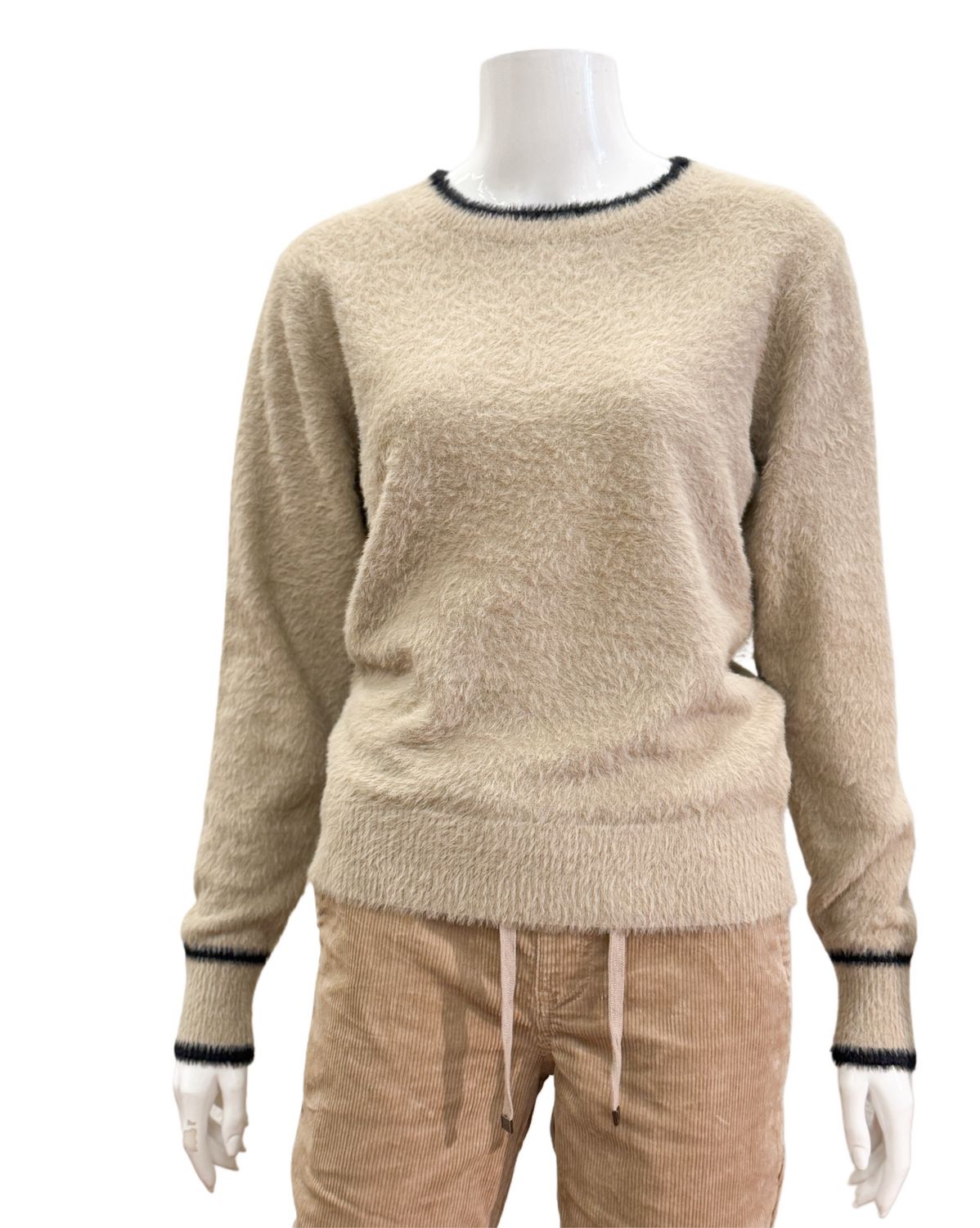 SRB4642 Kuschelpullover clay black RED BUTTON