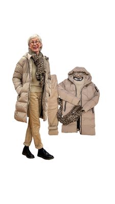 Wintermantel latte RINOundPELLE, Pullover clay black und Tessy Cord latte RED BUTTON, Leo Viscoseschal ACCESSOIRES