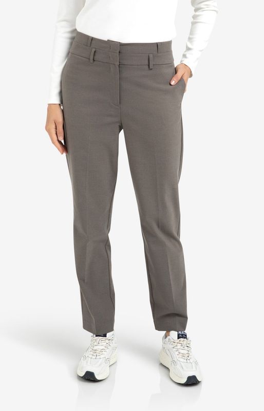 01-301225-990332 modische Business Hose dark taupe grey melange YAYA 01-301225-990332 modische Business Hose dark taupe grey melange YAYA