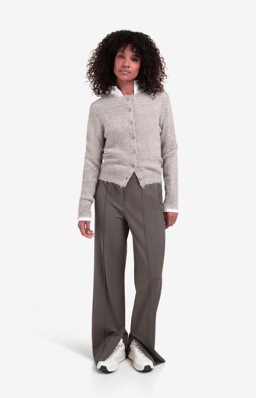 01-010137-990332 kuscheliger Cardigan taupe grey melange YAYA 01-010137-990332 kuscheliger Cardigan taupe grey melange YAYA