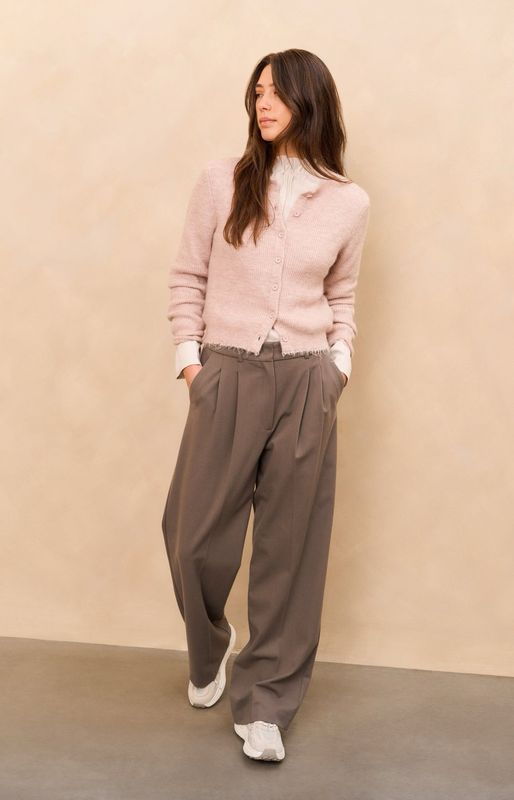 01-010137-615092 kuscheliger Cardigan gray pink melange YAYA 01-010137-615092 kuscheliger Cardigan gray pink melange YAYA