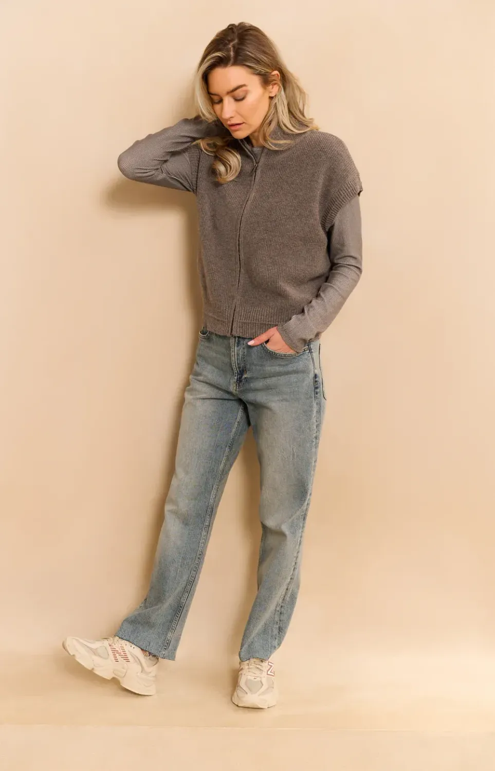 01-311115-99024 Denim-Jeans mit geradem Bein und Washed-Look - 32 er Länge YAYA