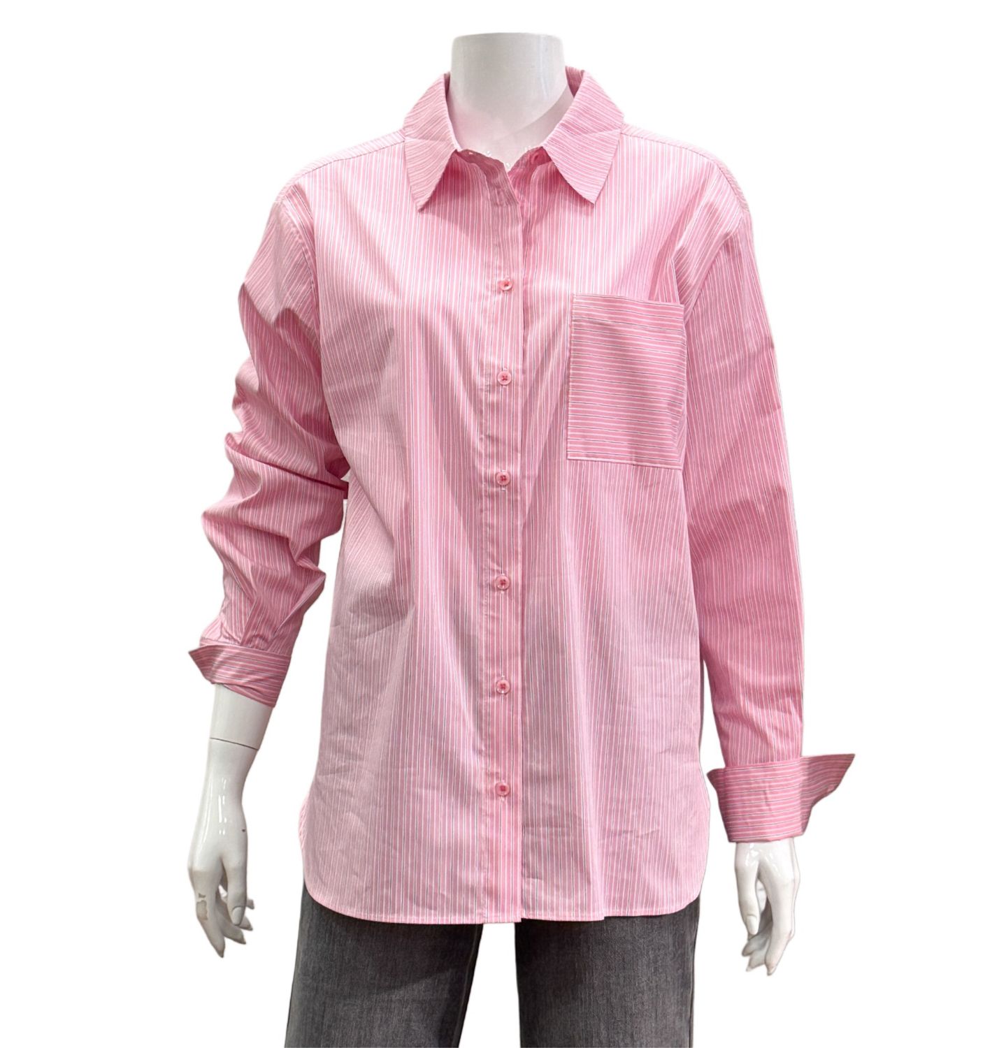 51250 blossompink Streifen HemdbluseTHE SHIRT PROJECT