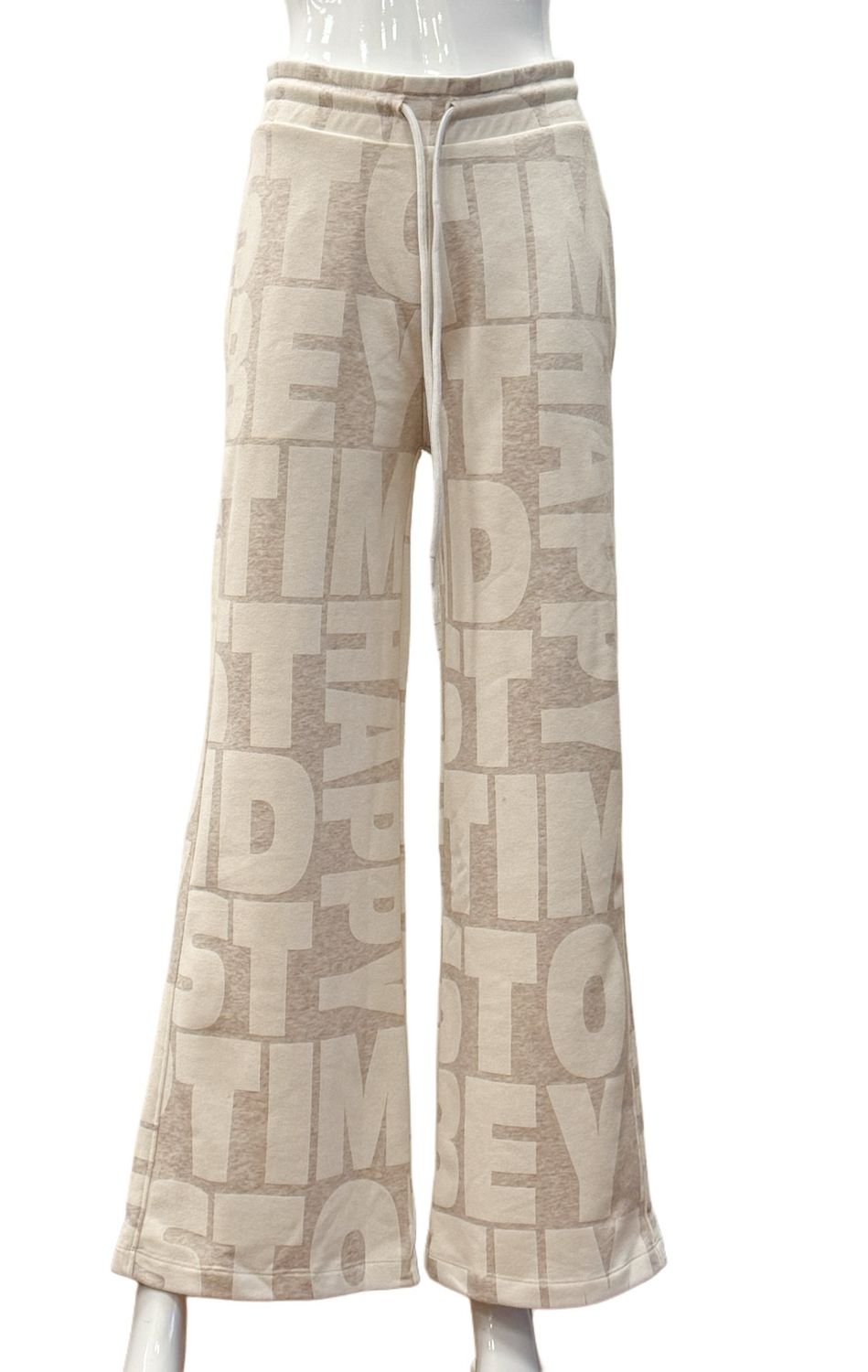 51268-10427 Hose jog Style Buchstaben milk beige mel. THR SHIRT PROJEKT