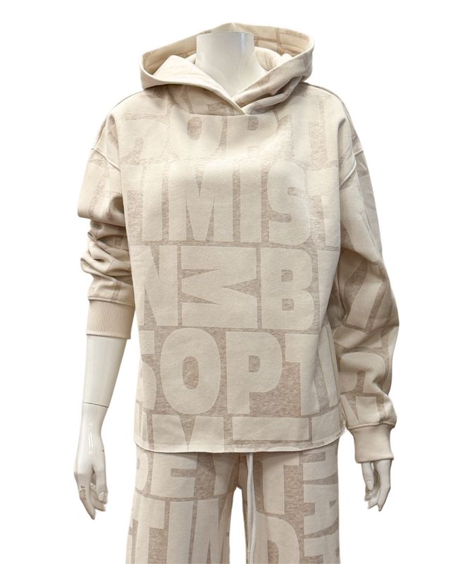 51269-10427 light beige mel. Buchstaben Hoodie THE SHIRT PROJECT
