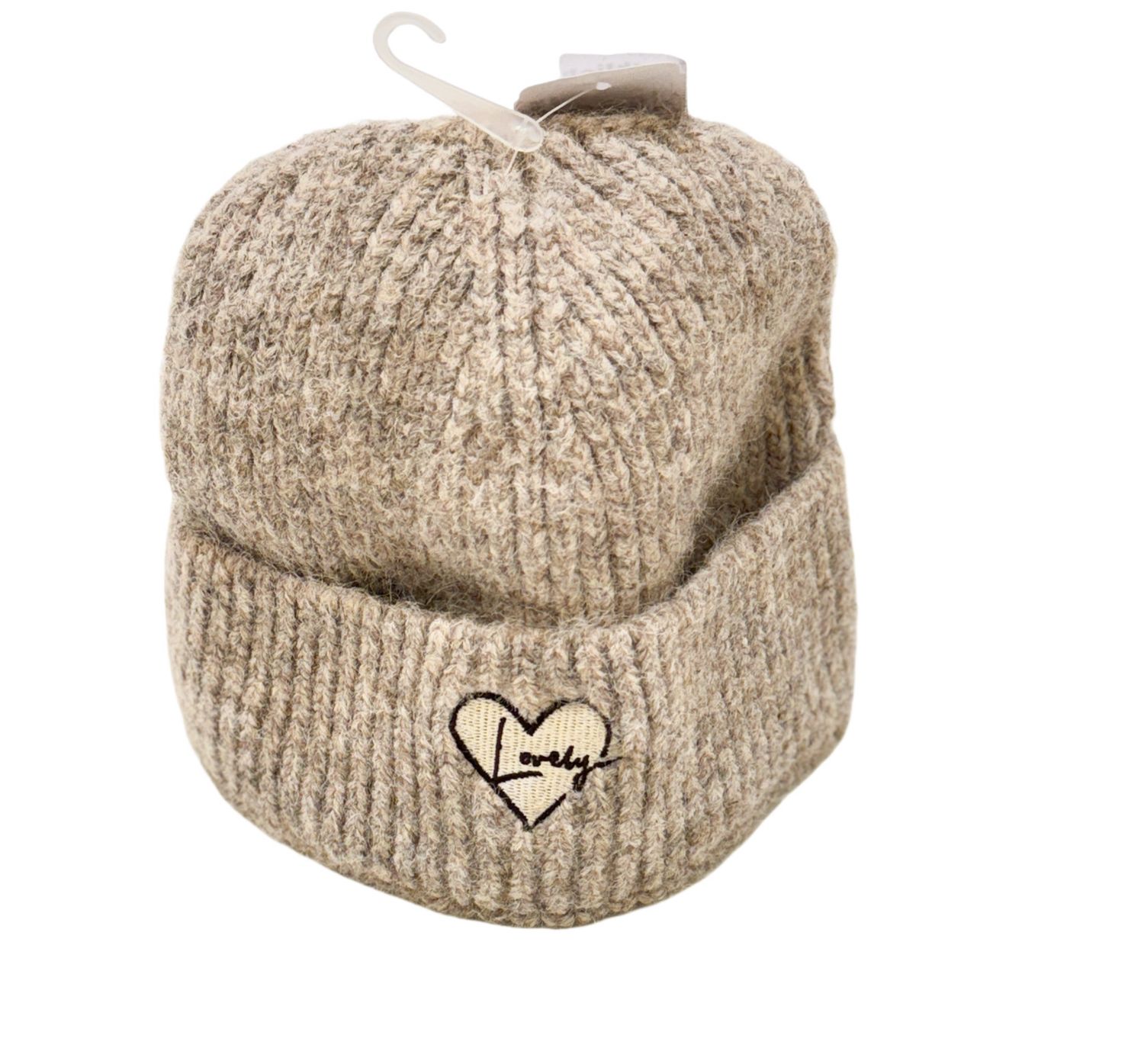 5924586-8taupe kuschelige gefütterte Mütze mit Patch 5924586-8taupe kuschelige gefütterte Mütze mit Patch