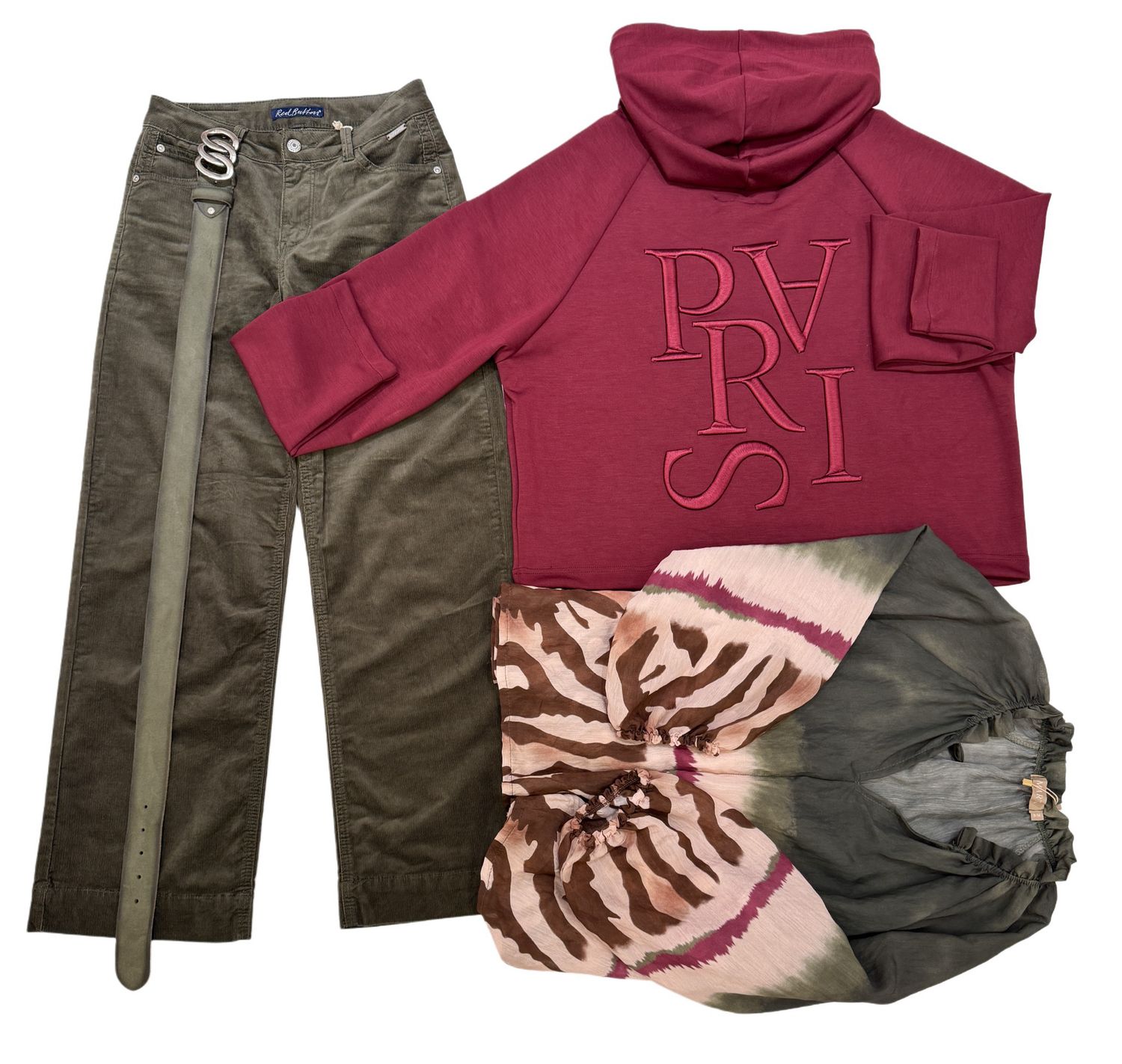 51227-10726 bordeaux oversize Hoodie in weicher Modalware