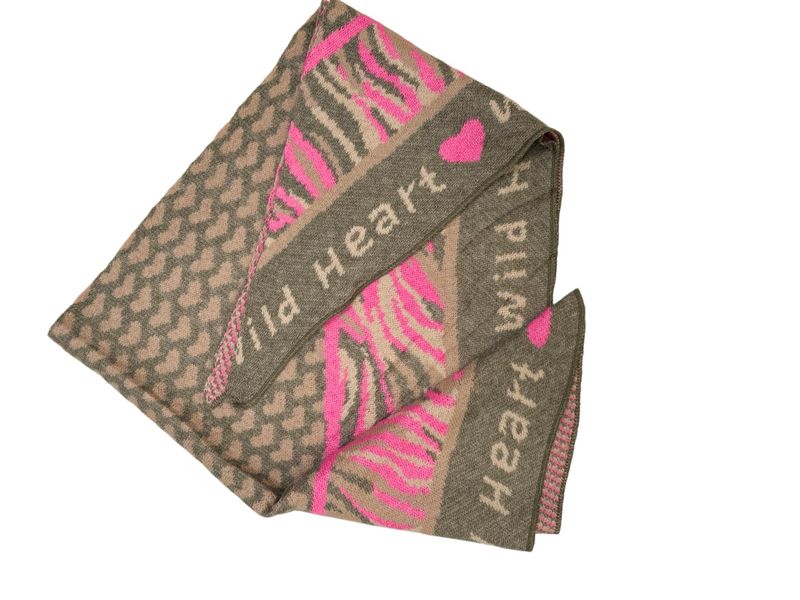 Dreieckstola khaki, sand pink ACCESSOIRES