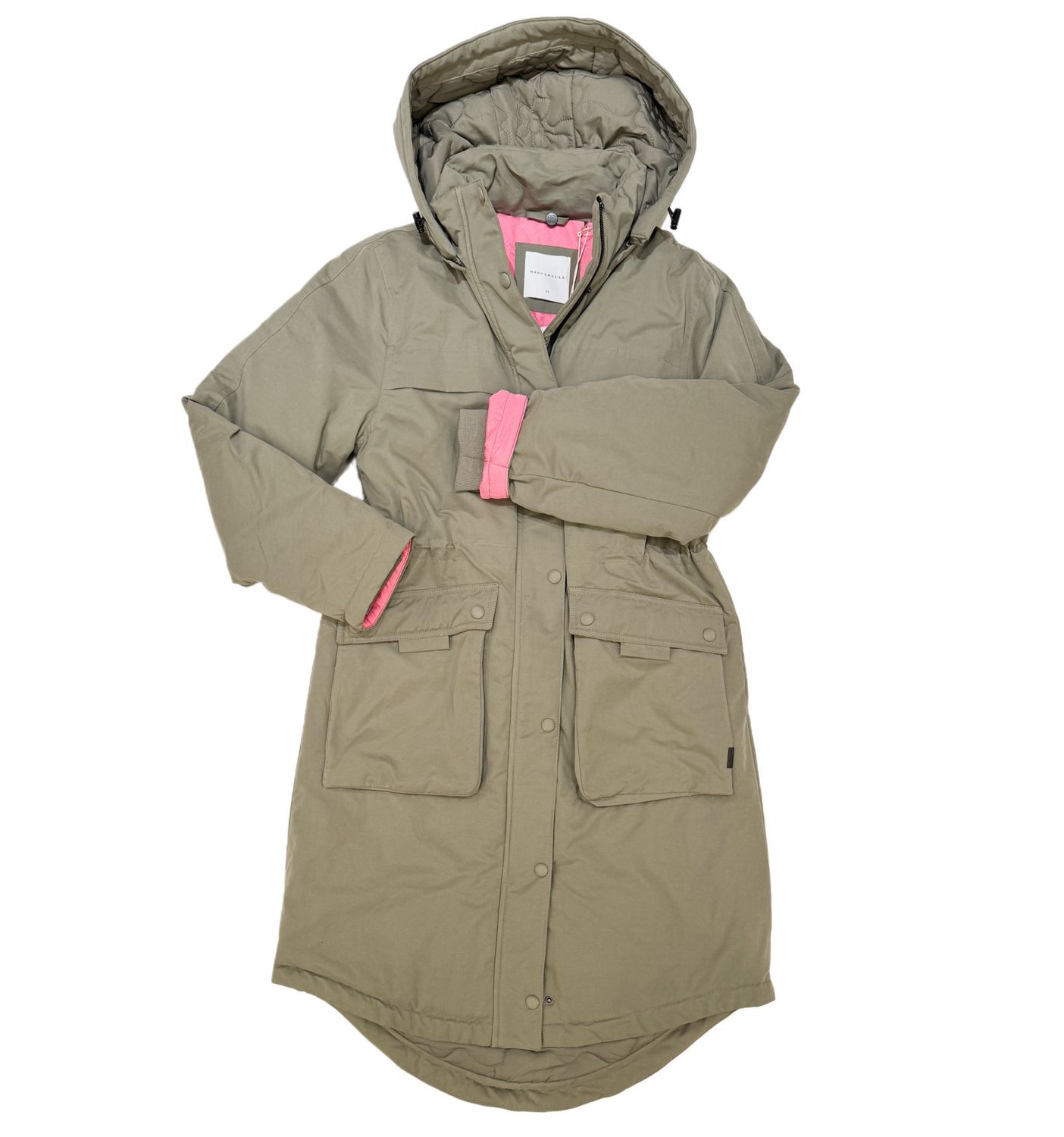 LINA green ash Wintermantel mit vielen Details RINO&PELLE LINA green ash Wintermantel mit vielen Details RINO&PELLE