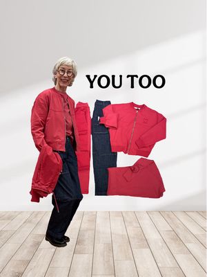 YOU TOO - LIV Blouson, YOU TWO Pant und Shirt TORI winter pink, MILO Jeans