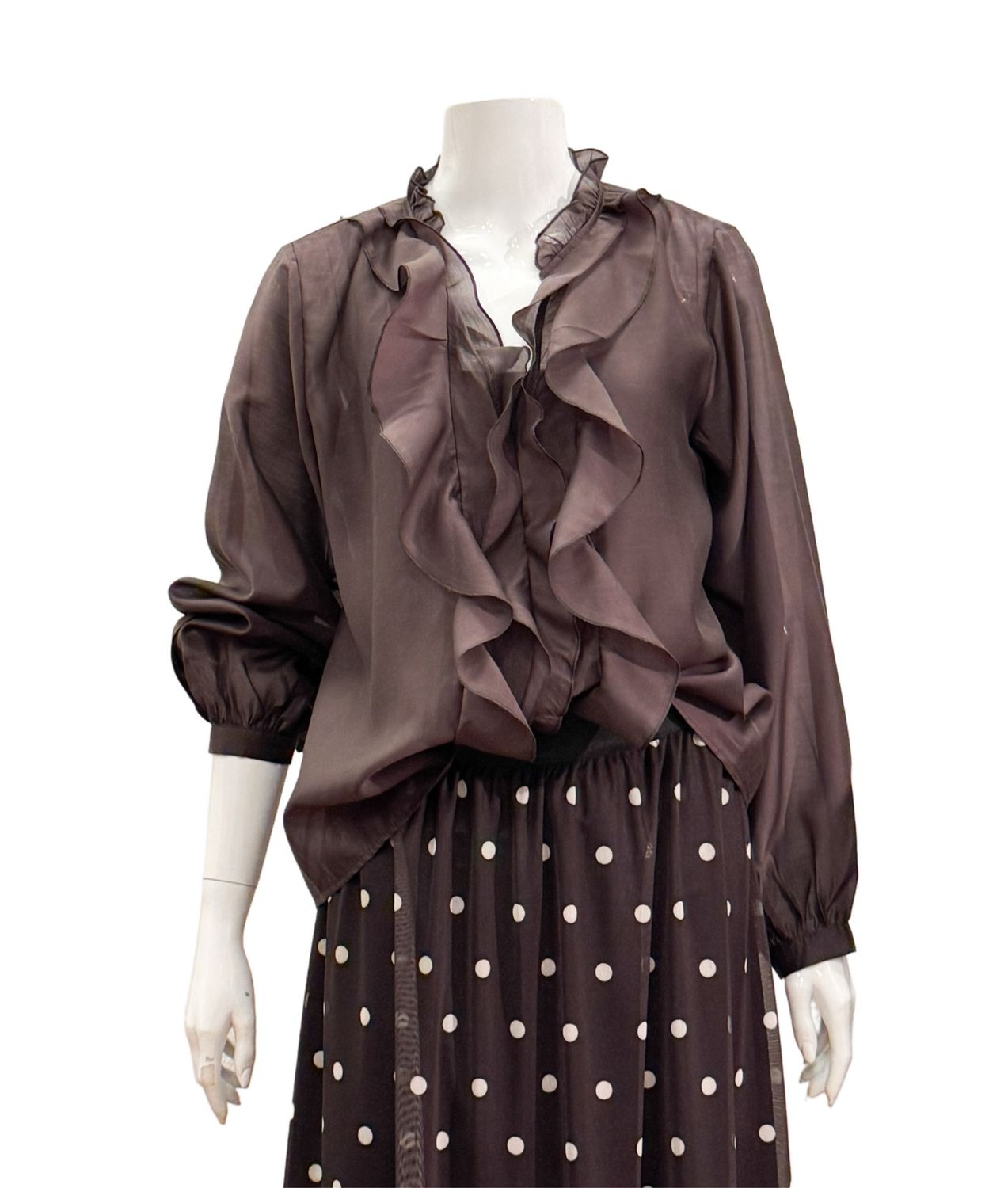 58221 Volantbluse moro MARTA DU CHATEAU 58221 Volantbluse moro MARTA DU CHATEAU