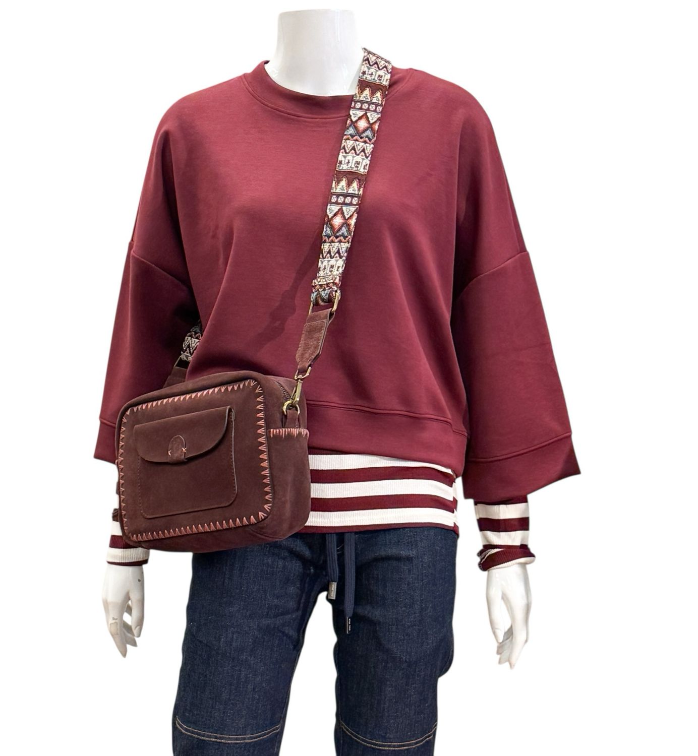 51177 bordeaux Modal Sweater THE SHIRT PROJECT 51177 bordeaux Modal Sweater THE SHIRT PROJECT