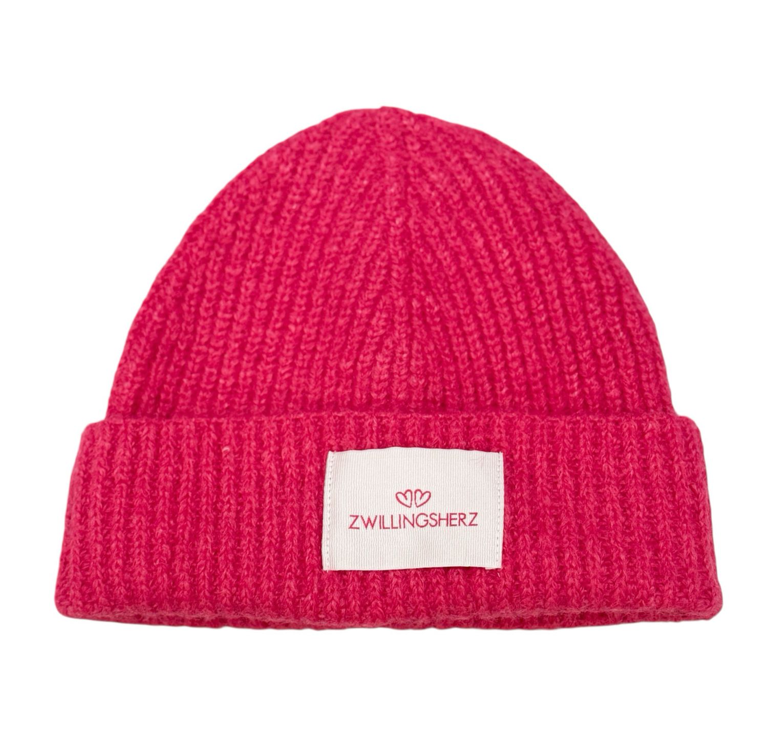 46052 Umschlagmütze mit Patch pink ZWILLINGSHERZ 46052 Umschlagmütze mit Patch pink ZWILLINGSHERZ
