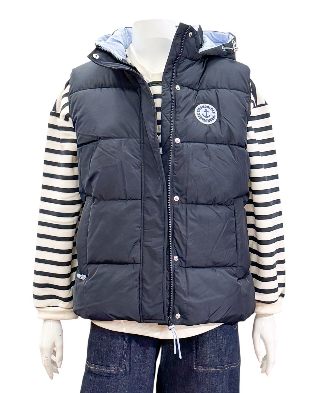 44005 Steppweste navy " Strandglück" ZWILLINGSHERZ