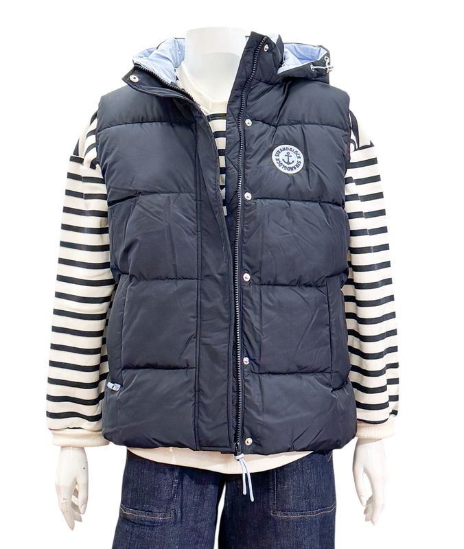 44005 Steppweste navy " Strandglück" ZWILLINGSHERZ