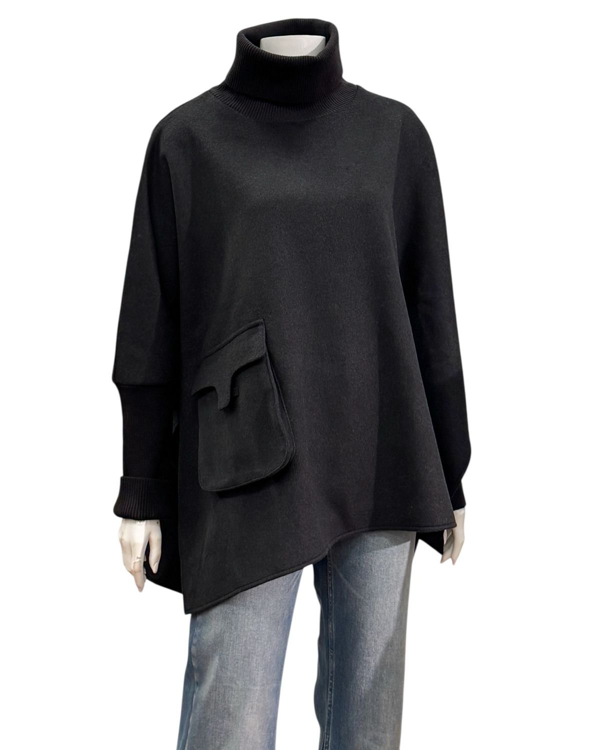 03-351003-black Oversize Poncho YAYA 03-351003-black Oversize Poncho YAYA