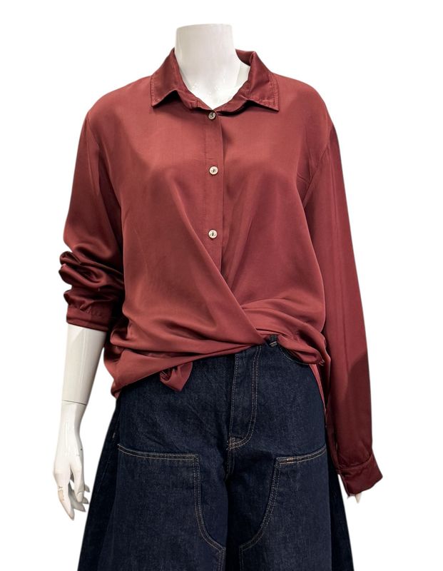 1007 bordeaux Seide/ Viscose Bluse BODY TOUCH