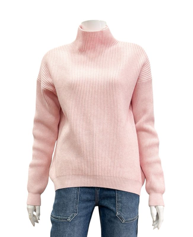 1014 kuscheliger Mockneckpullover ohne Wolle rose'BODY TOUCH 1014 kuscheliger Mockneckpullover ohne Wolle rose'BODY TOUCH