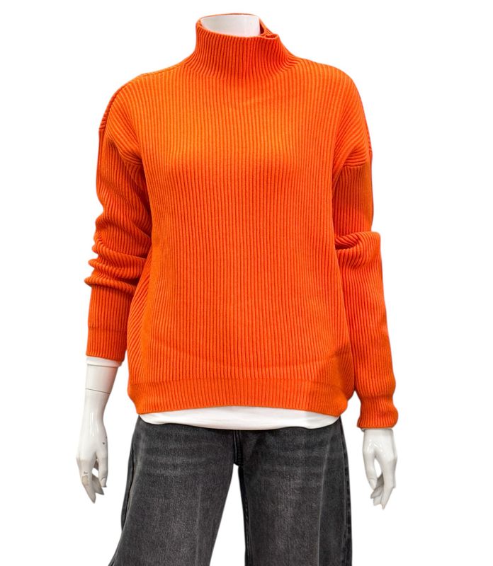 1014 kuscheliger Mockneckpullover ohne Wolle orange BODY TOUCH 1014 kuscheliger Mockneckpullover ohne Wolle orange BODY TOUCH